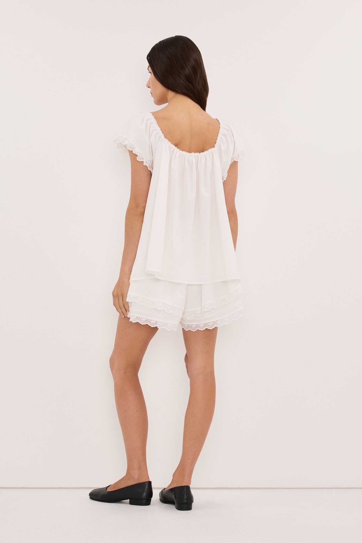 Veda White Lace Top view 4