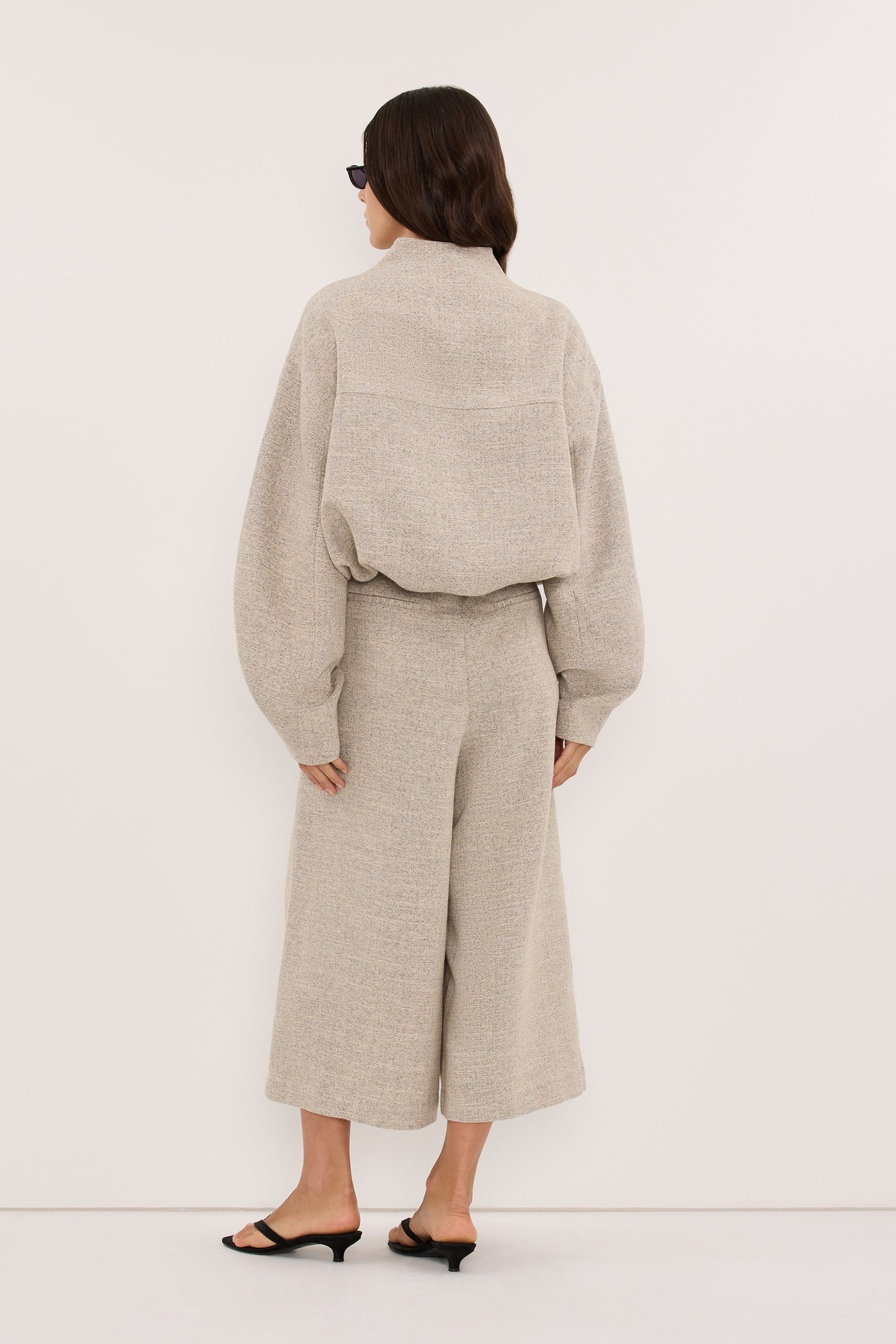Finn Oat Basketweave Culotte Pant view 4