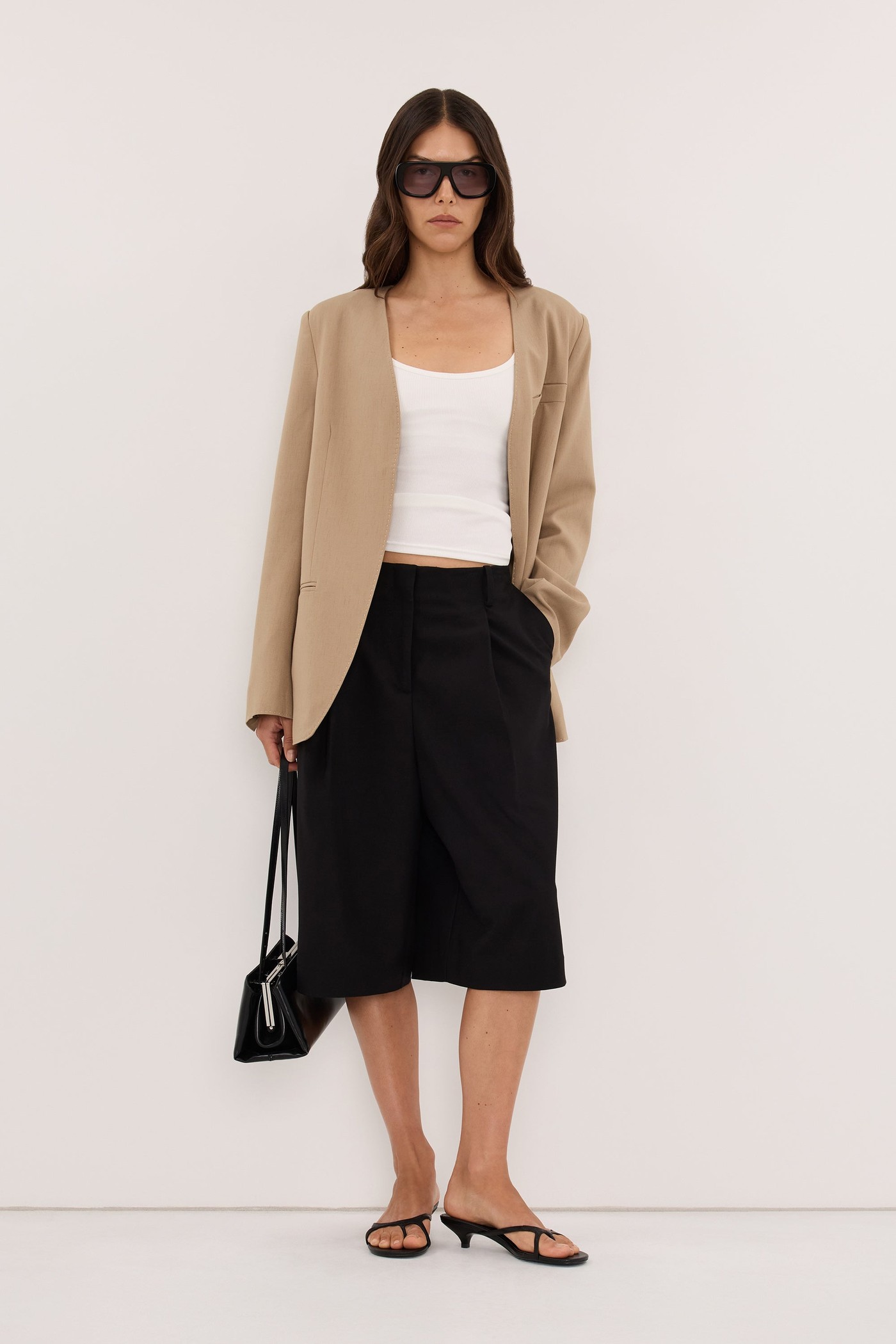 Romy Black Longline Bermuda Short